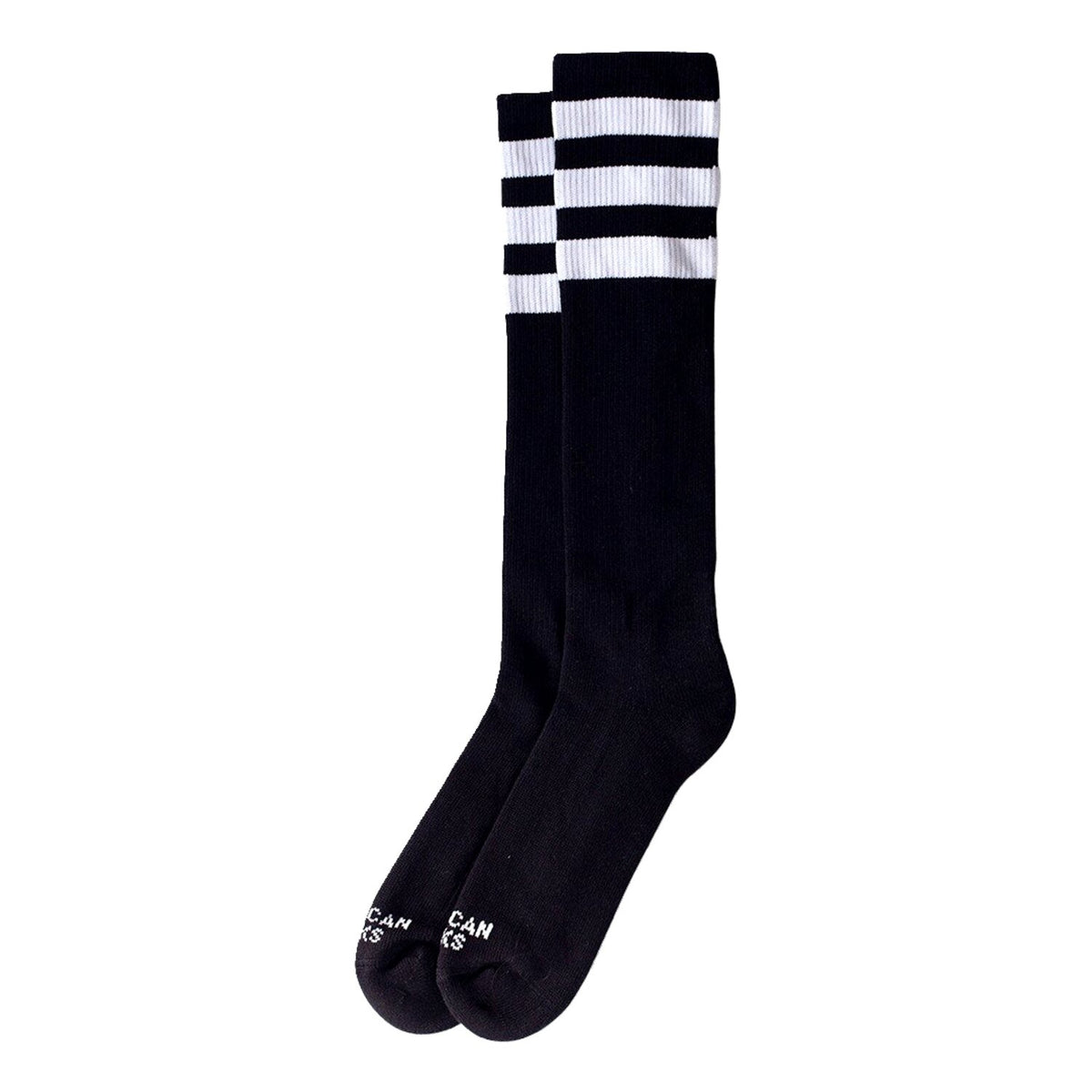 American Socks Black triple Knee High socks