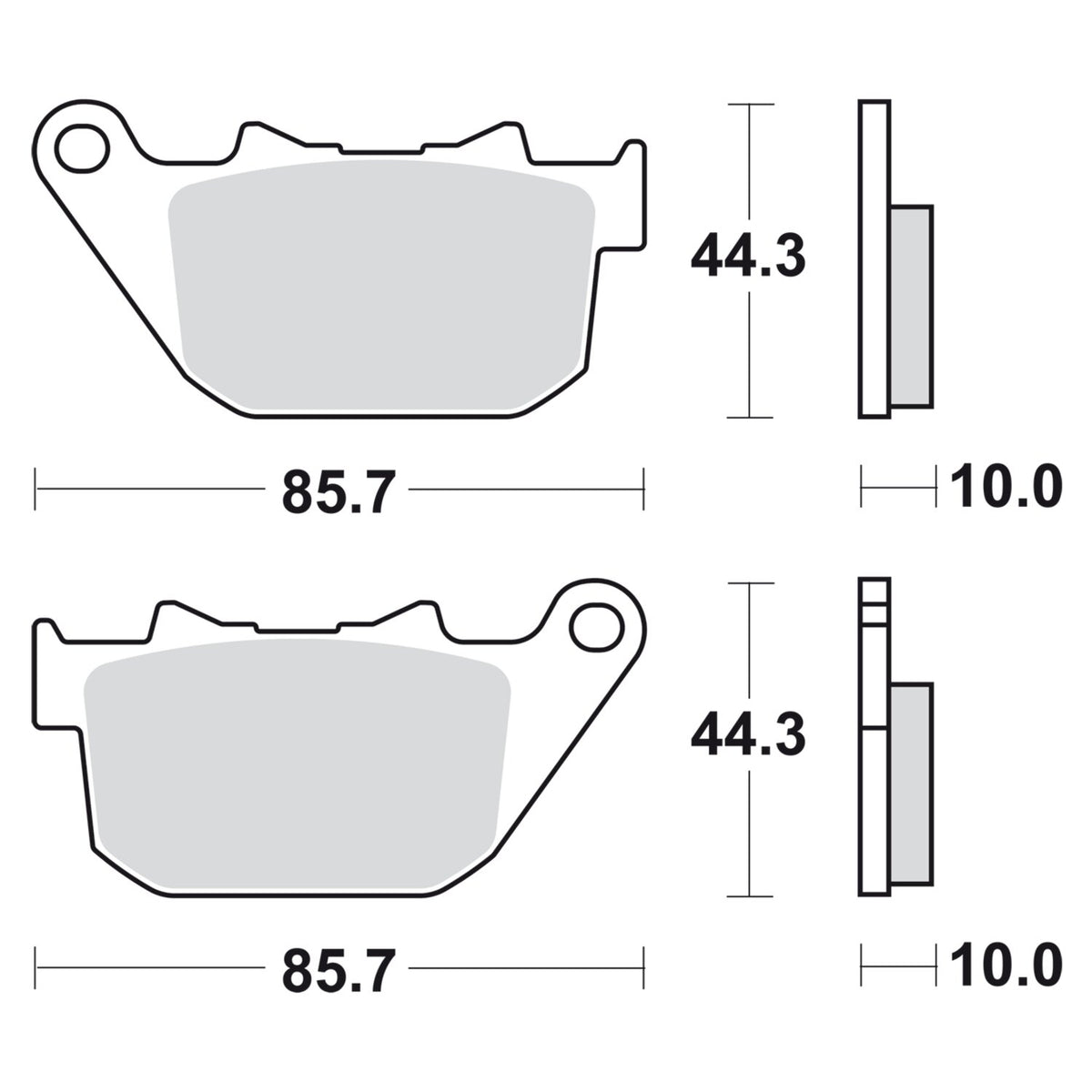SBS, brake pads. Street Excel Sinter
