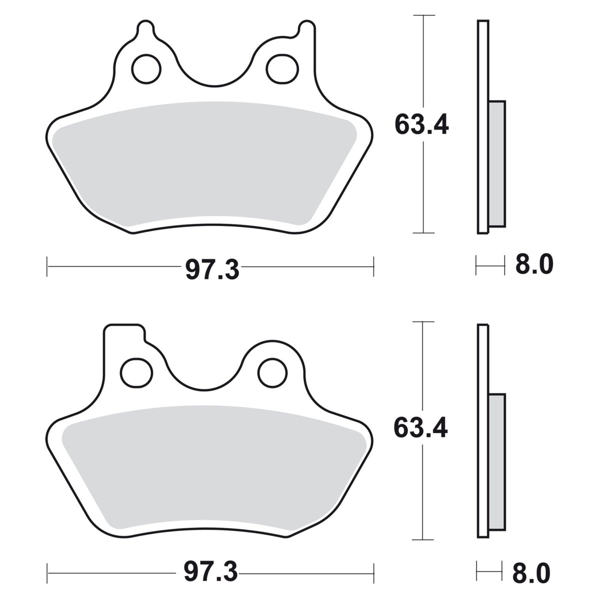 SBS, brake pads. Street Ceramic (organic)