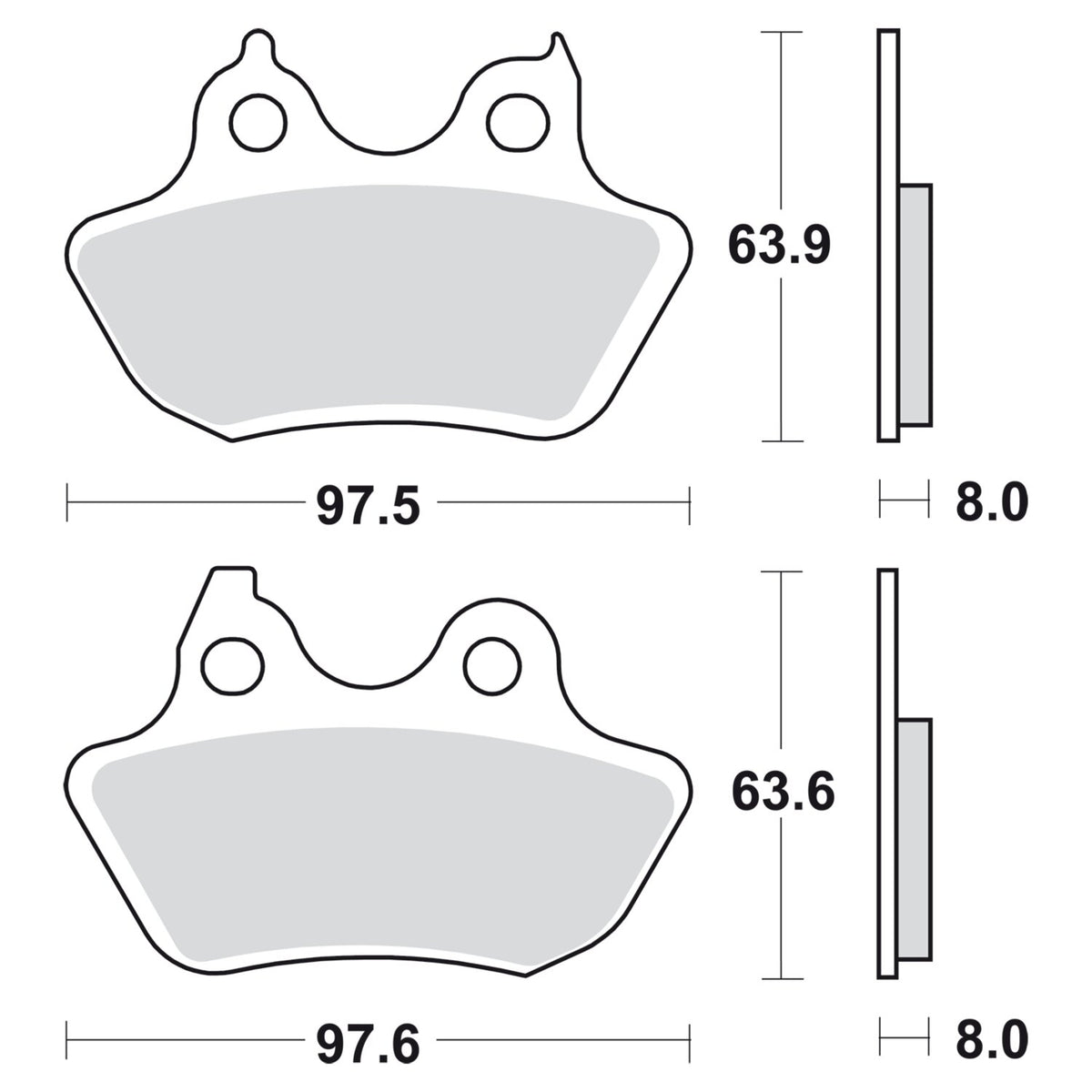 SBS brake pads, street ceramic