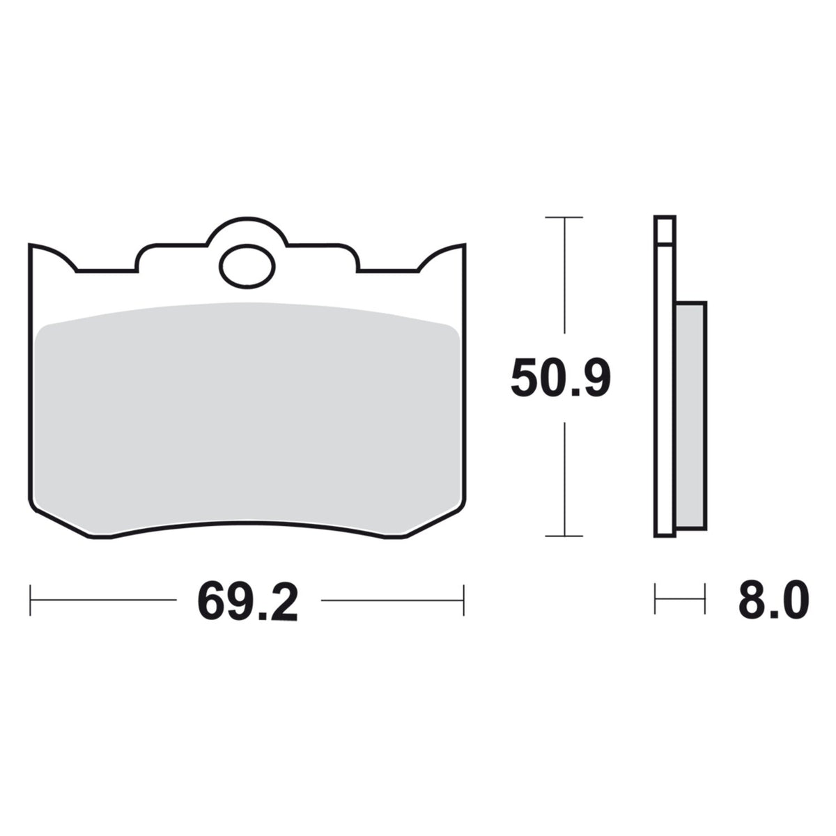 SBS brake pads, street ceramic