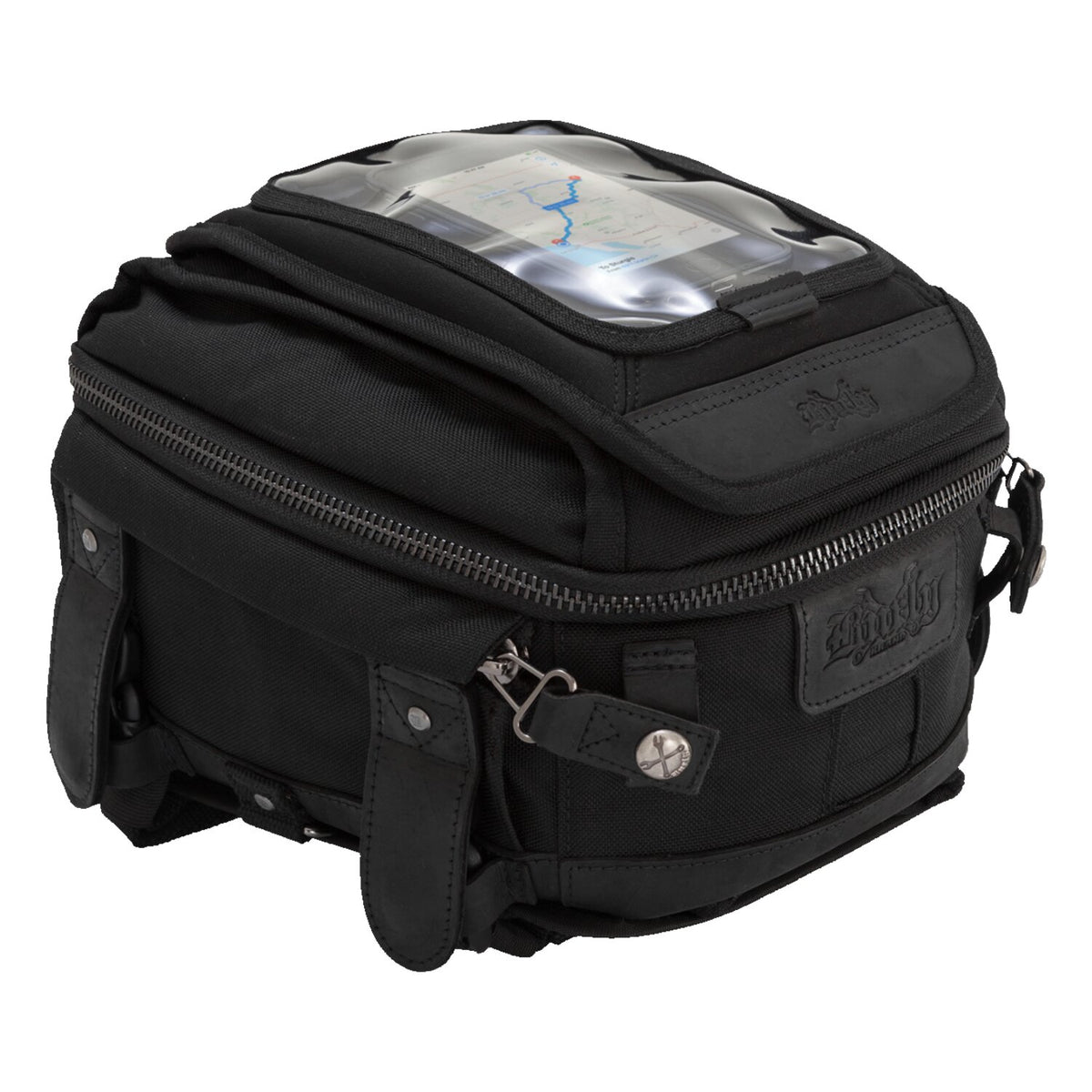 Burly, Voyager tank/tail bag. Black Cordura