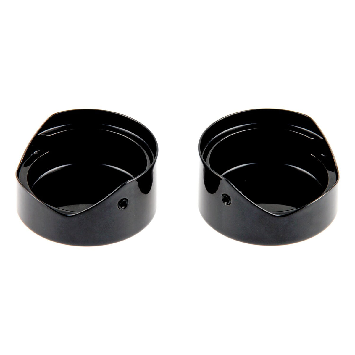 Cult-Werk, 2-piece fork tube cap bolt cover kit. Black, logo