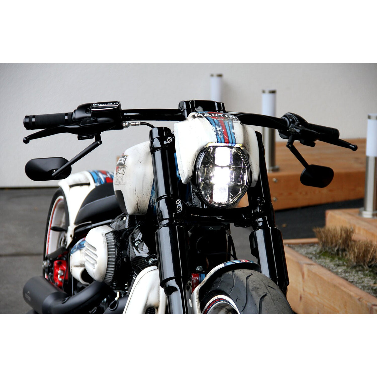 Cult-Werk, FXBR headlamp mask 'V-Rod style'. Matte black