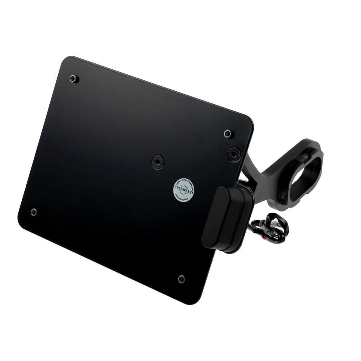 Cult-Werk, side mount license plate bracket black, Austria