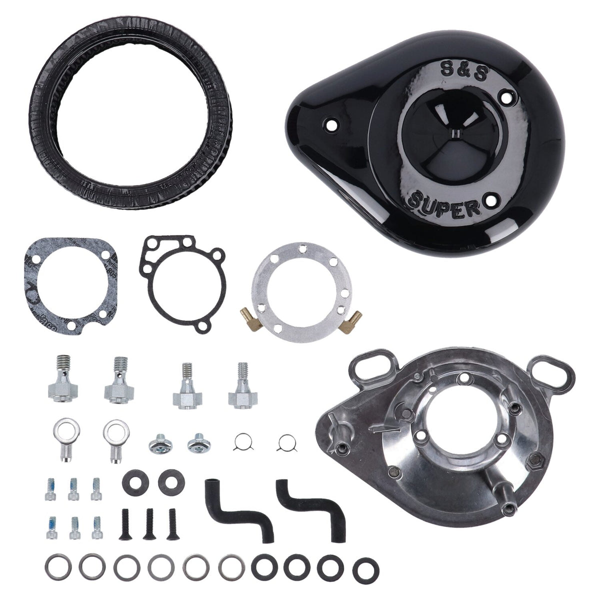 S&S, Teardrop air cleaner assembly. Black