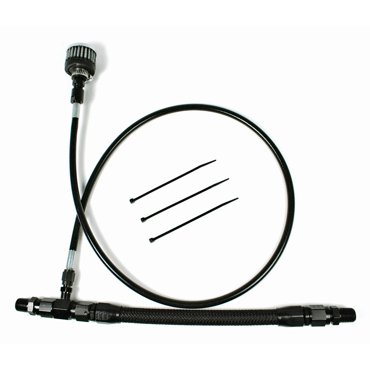 Feuling, oil tank breather kit. Black. Touring