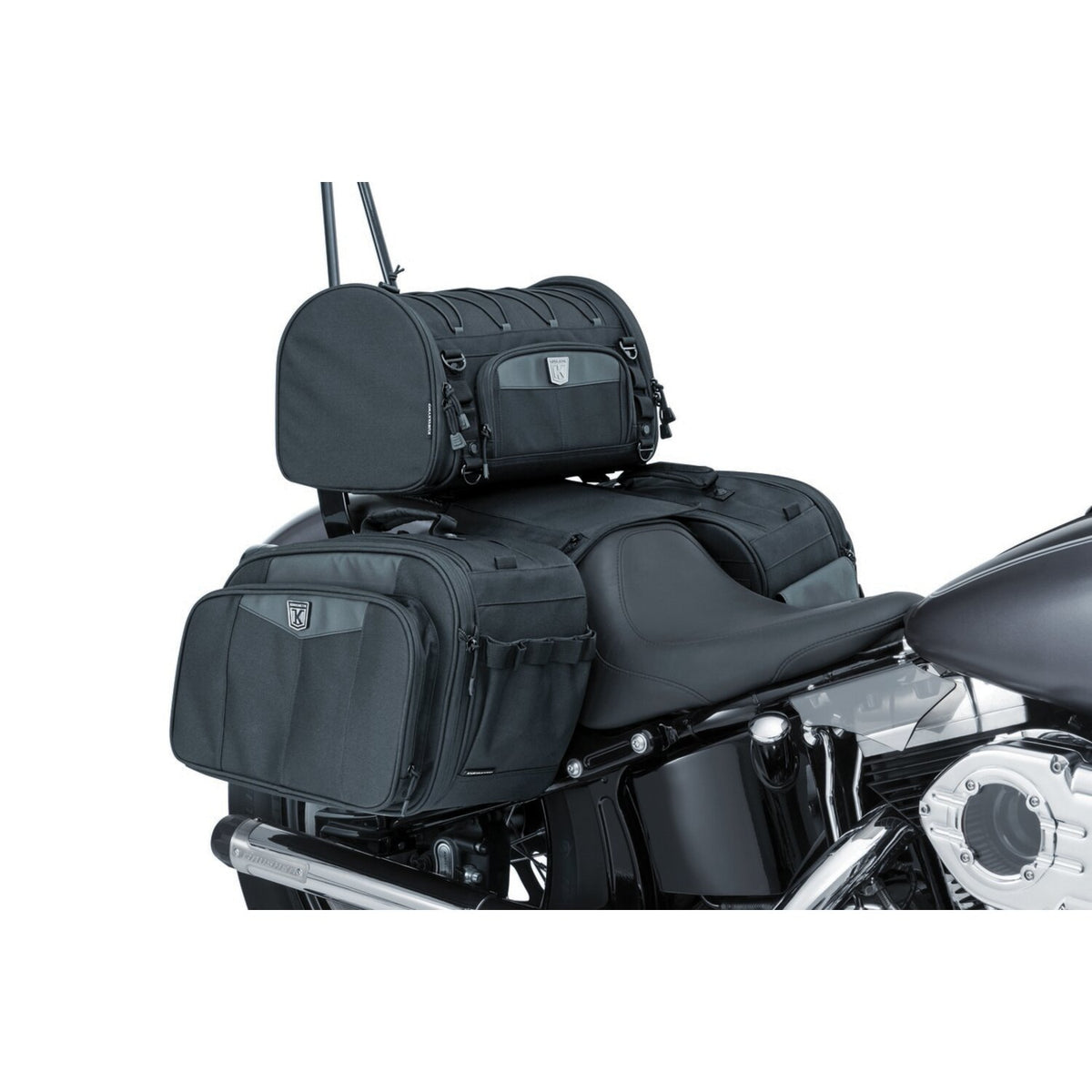 Kuryakyn, Momentum outrider throw-over saddlebags. Black