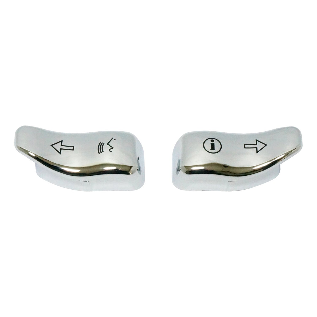 Turn signal switch extender cap set. Chrome