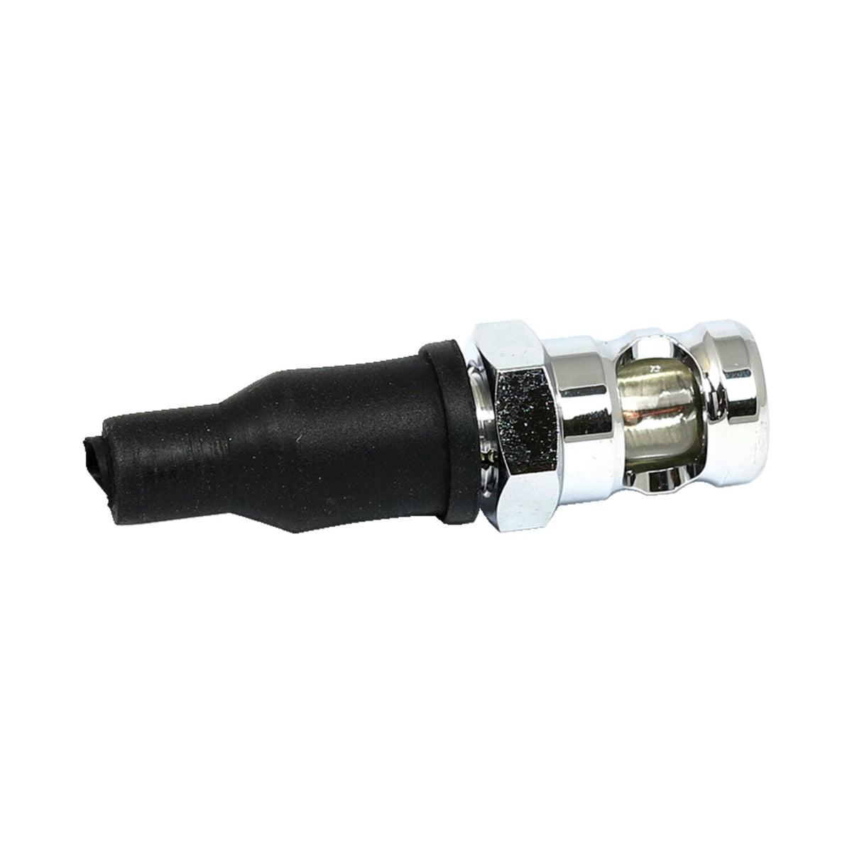 License plate light mount bolt. Grooved. Chrome
