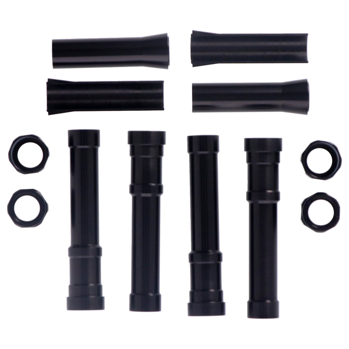 Dippert, Shovel aluminum pushrod cover set. Blsck