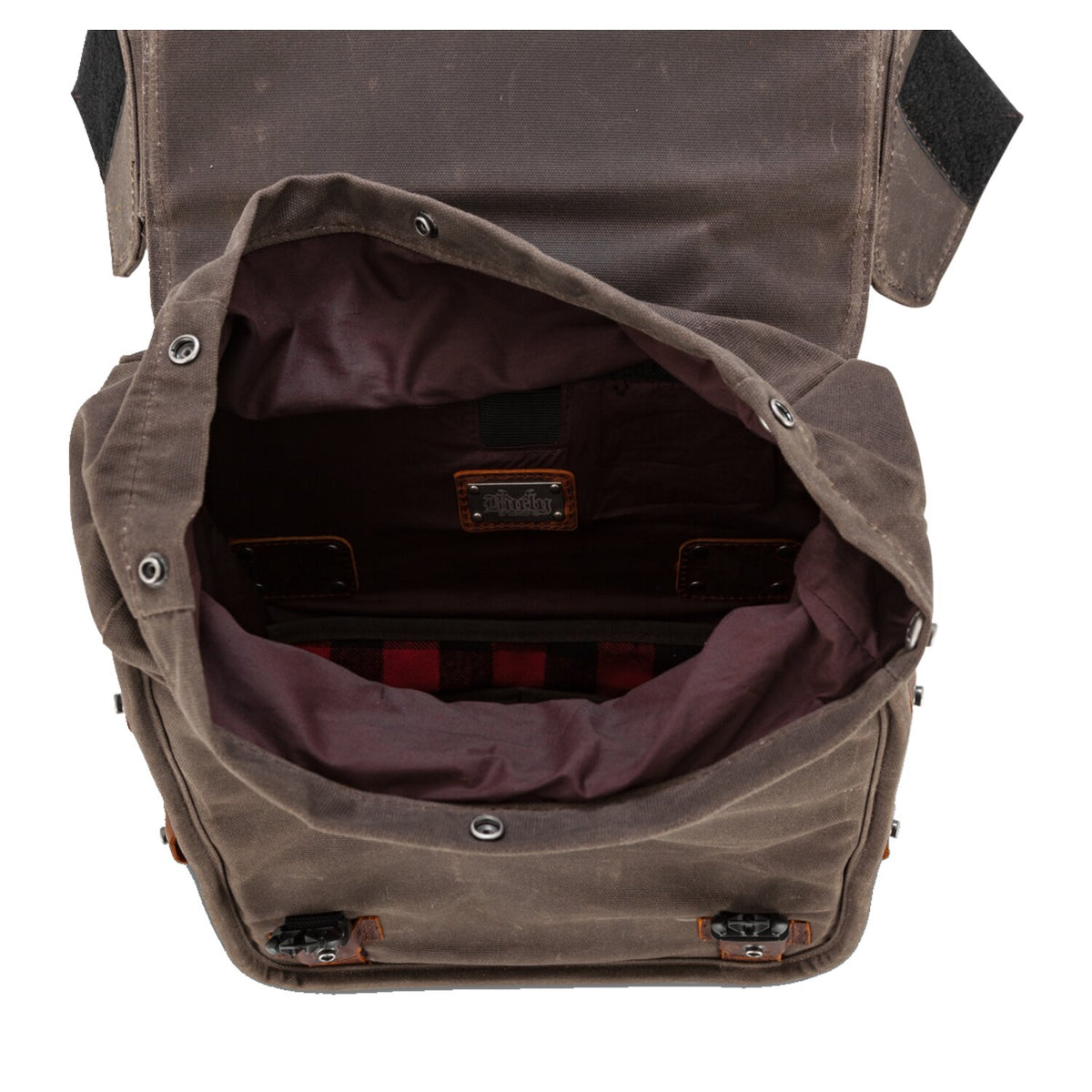 Burly Voyager throwover saddlebags dark oak