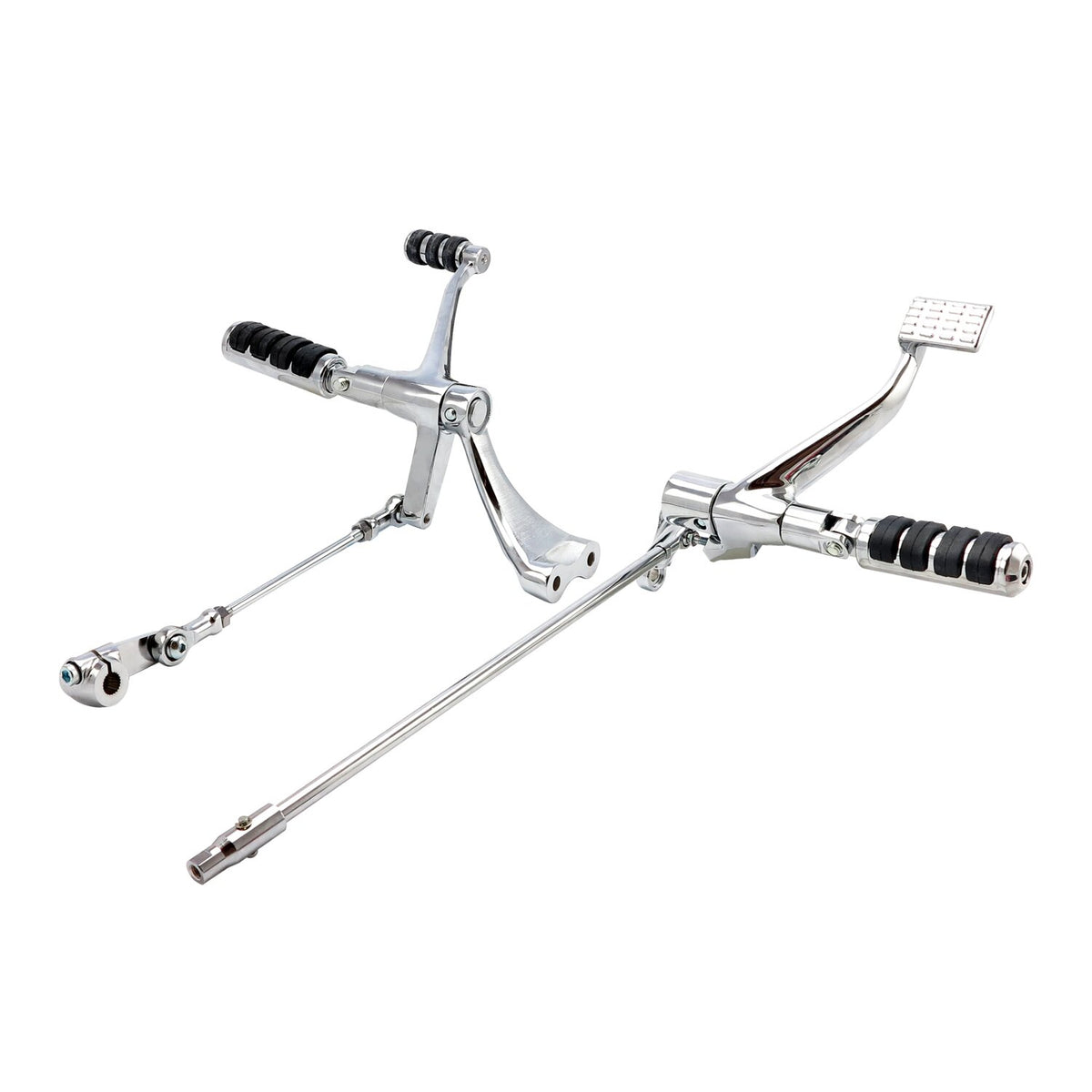 Evo XL forward control kit. ISO pegs. Chrome