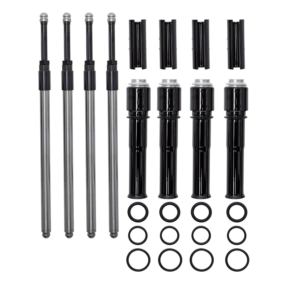 S&S, M8 Quickee pushrod & cover kit. Gloss black