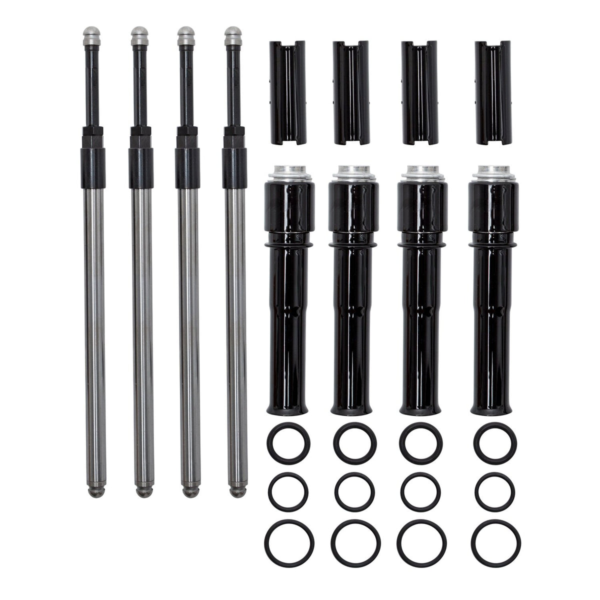 S&S, Twin Cam Quickee pushrod & cover kit. Gloss black