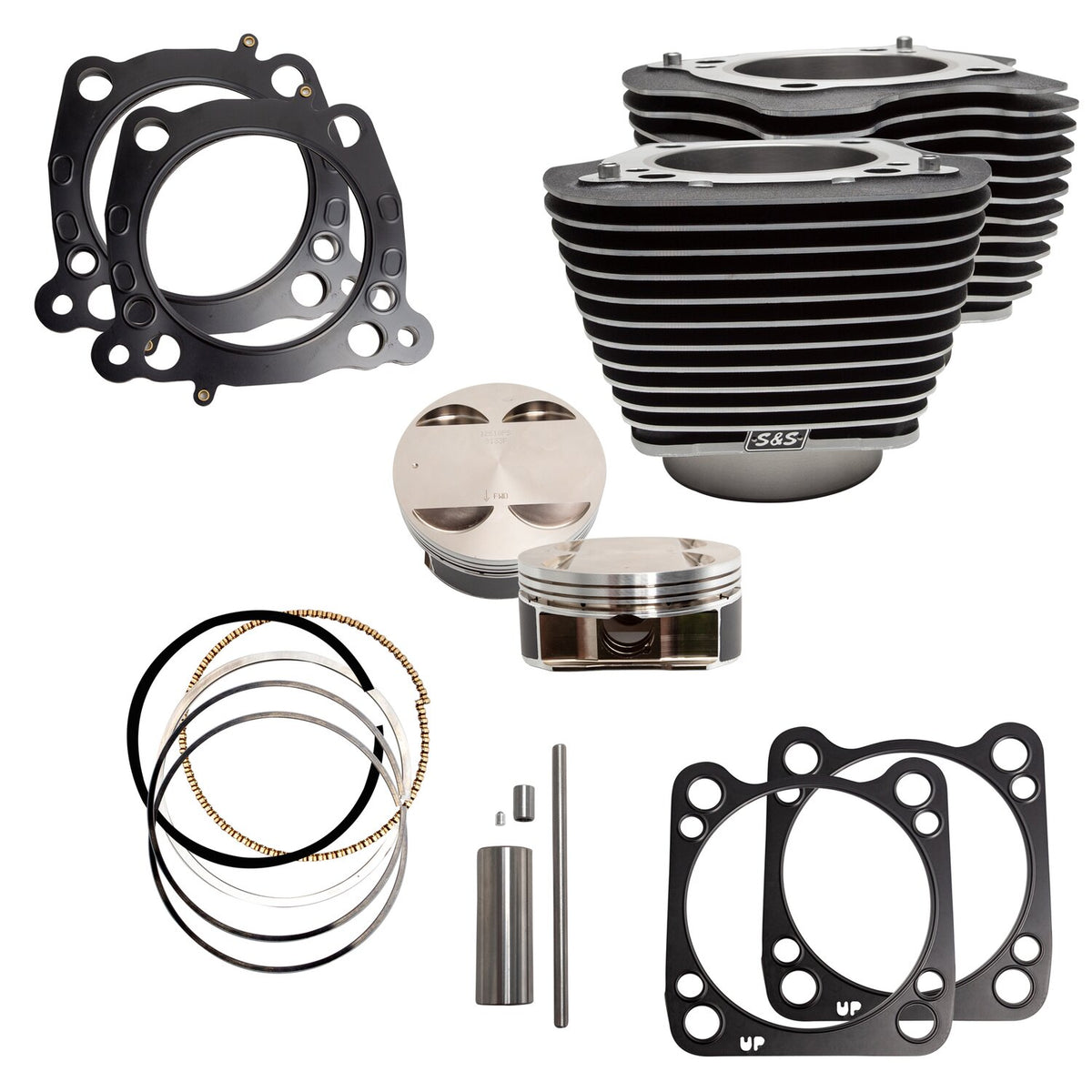 S&S, 107" to 124" big bore conversion cylinder & piston kit