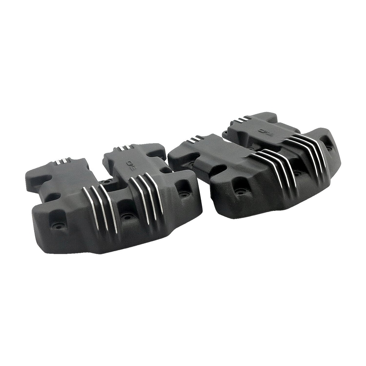 EMD, 'Ribbed Style' rocker cover set. Black Cut