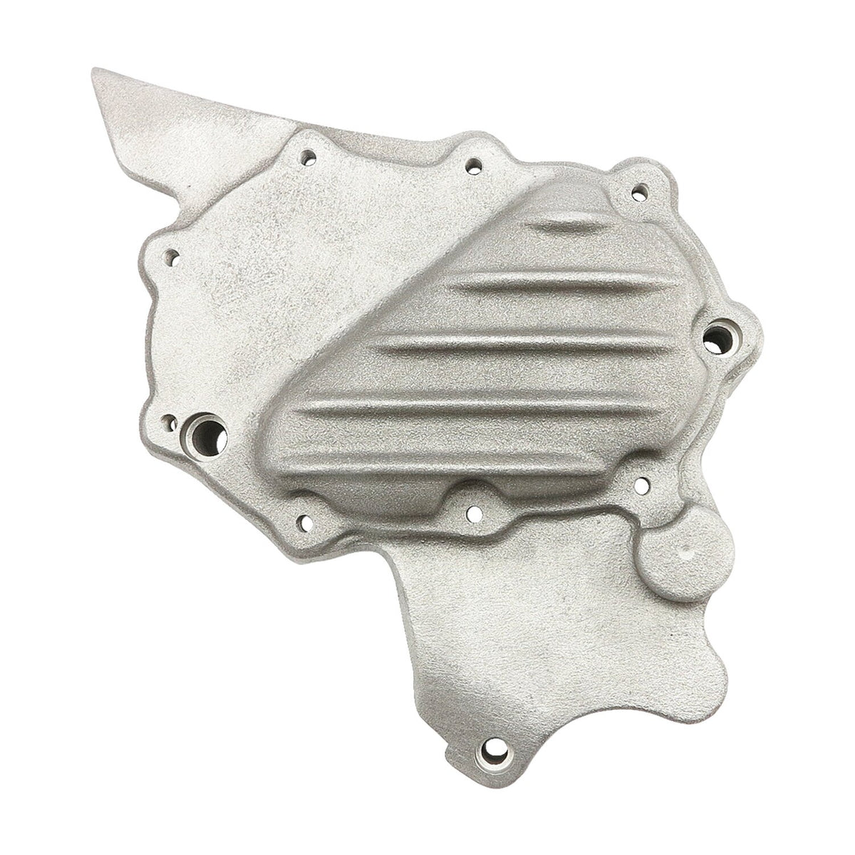 EMD, ribbed sprocket cover XL. Raw finish