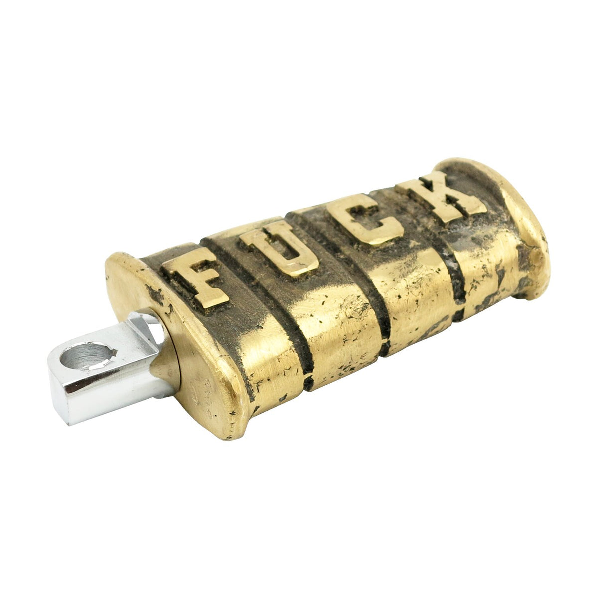 Wannabe Choppers, kicker pedal 'Fuck'. Cast brass