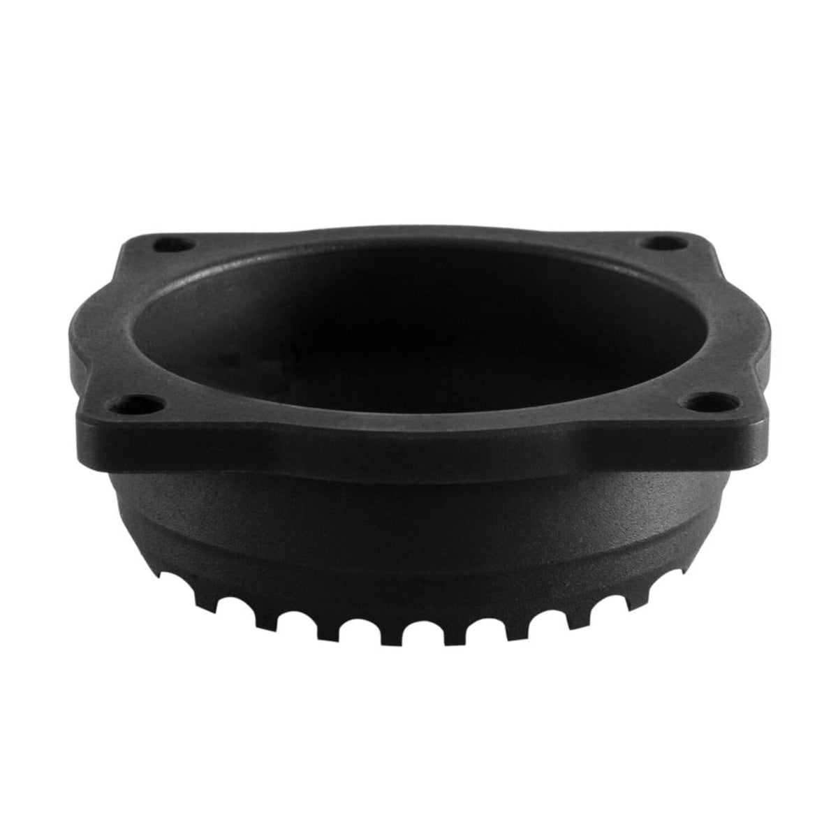Motone, CV carburetor top cover. Finned/Rippled. Black