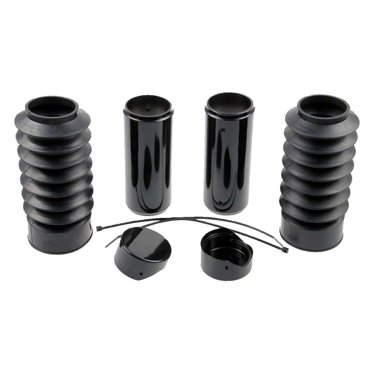Cult-Werk, 6-piece fork tube cover kit. Gloss black