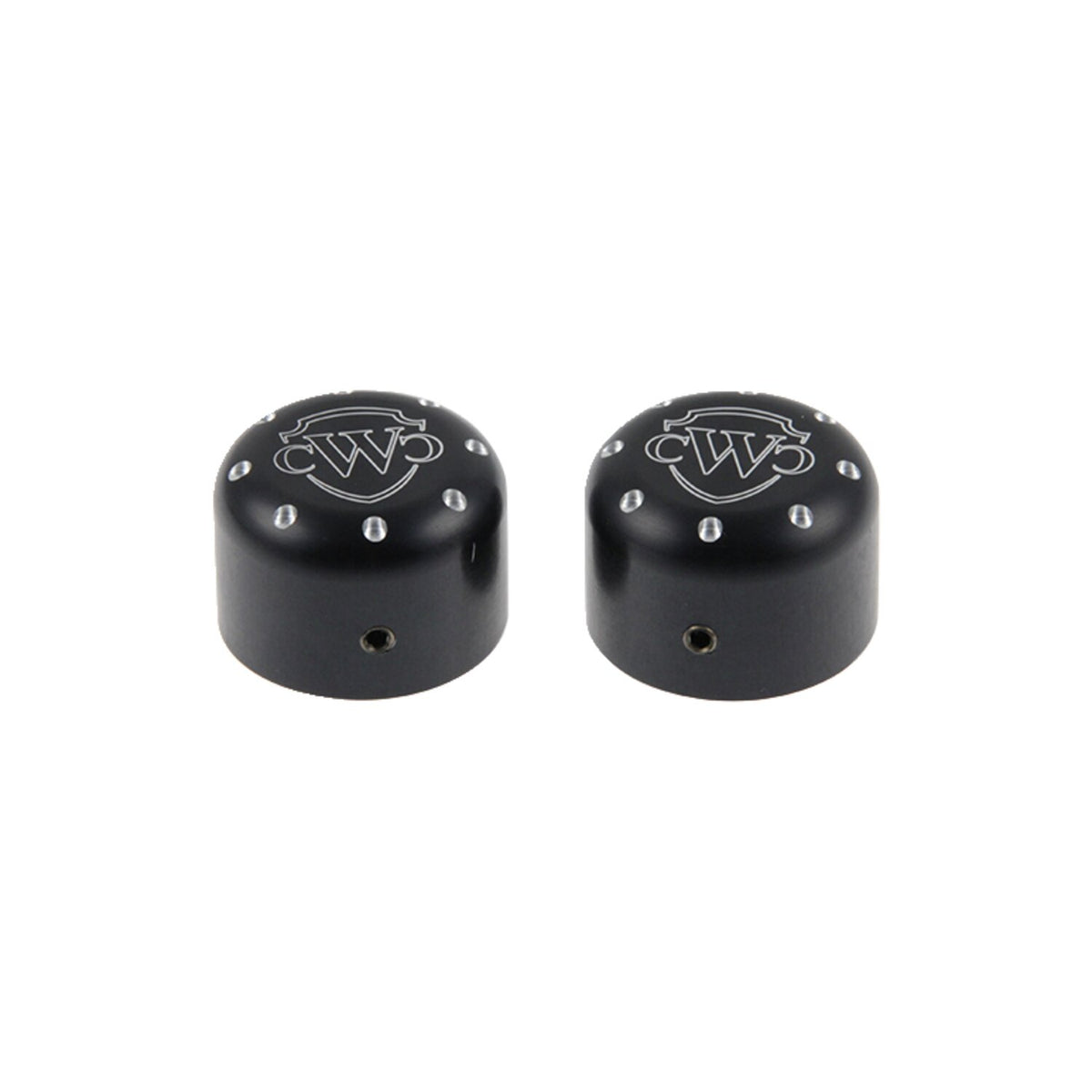 Cult-Werk, front axle cover kit. Gloss black with logo