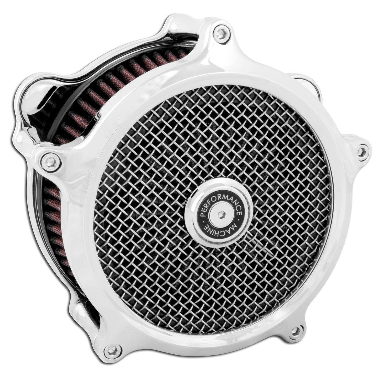 PM, 'Super gas interchange' air cleaner kit. Chrome