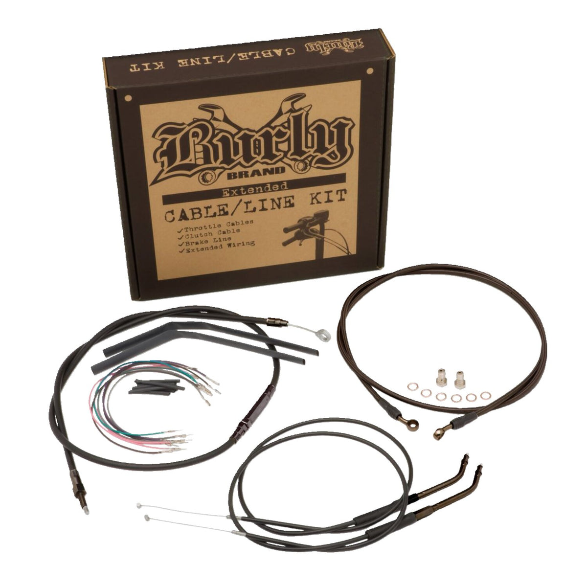 Burly T-bar cable/line kit 12", black