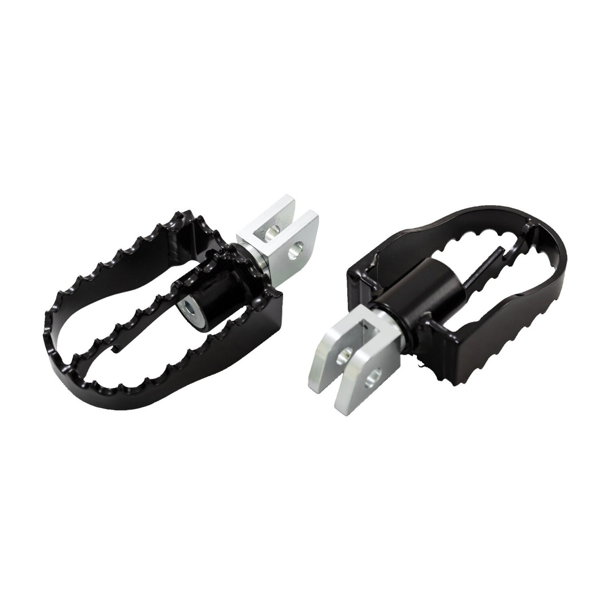 Burly, MX style passenger foot pegs. Black