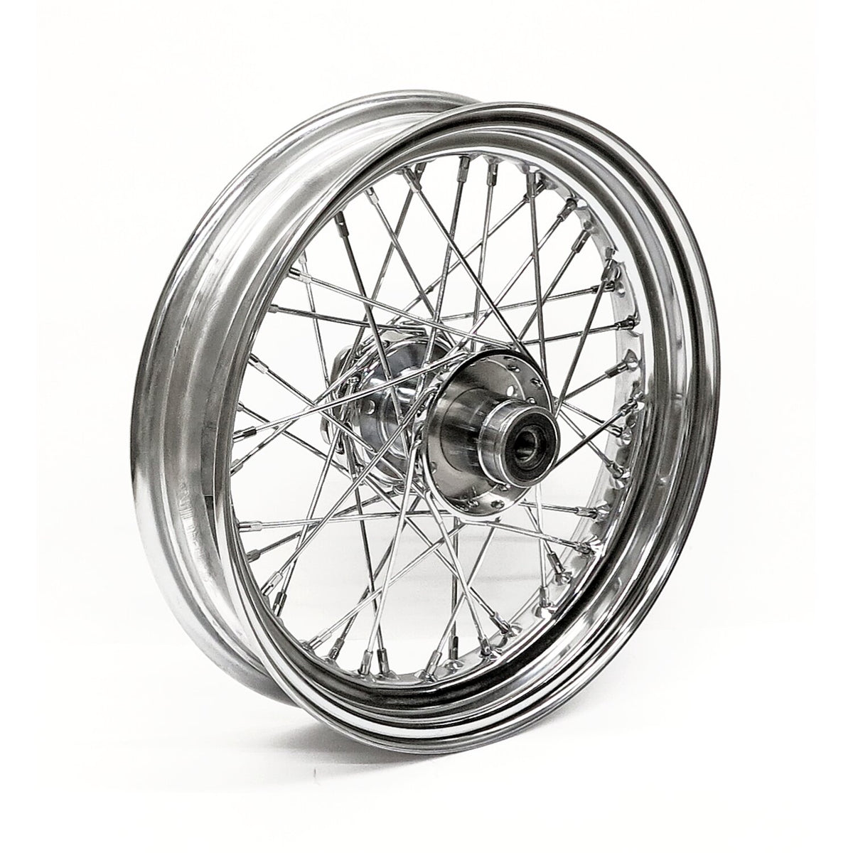 3.00 x 16 front wheel 40 spokes chrome