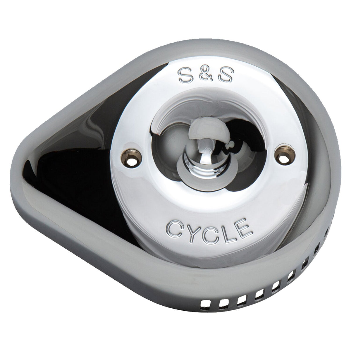 S&S, Stealth Teardrop Slasher cover. Chrome