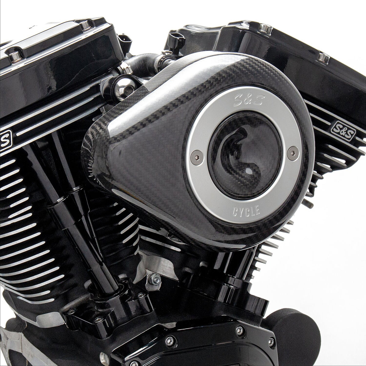 S&S, Stealth air cleaner cover. Carbon
