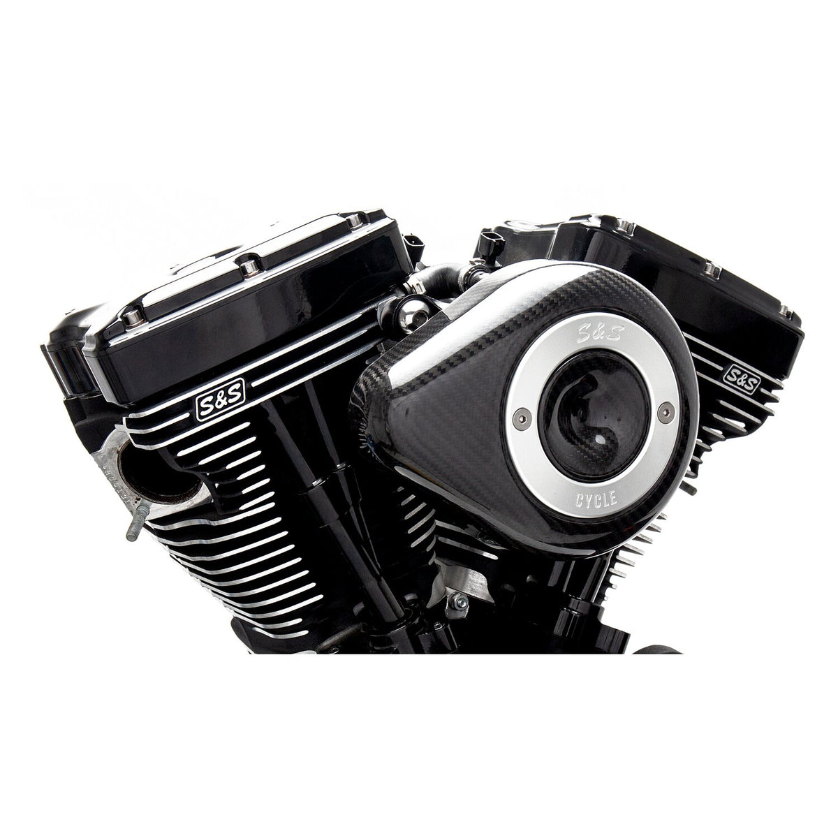 S&S Stealth, carbon teardrop air cleaner kit