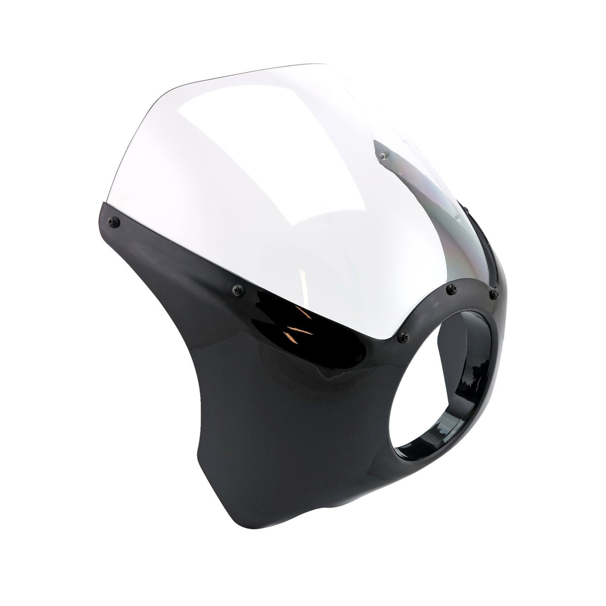 Cafe racer style mini fairing. Black