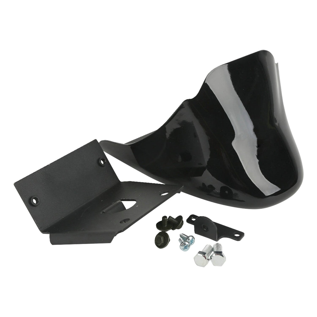 Sportster chin spoiler. Black painted finish