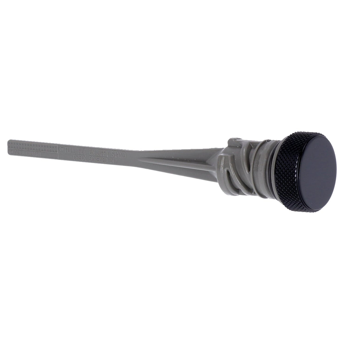 Oil tank fill plug / dipstick assembly motor oil. Black