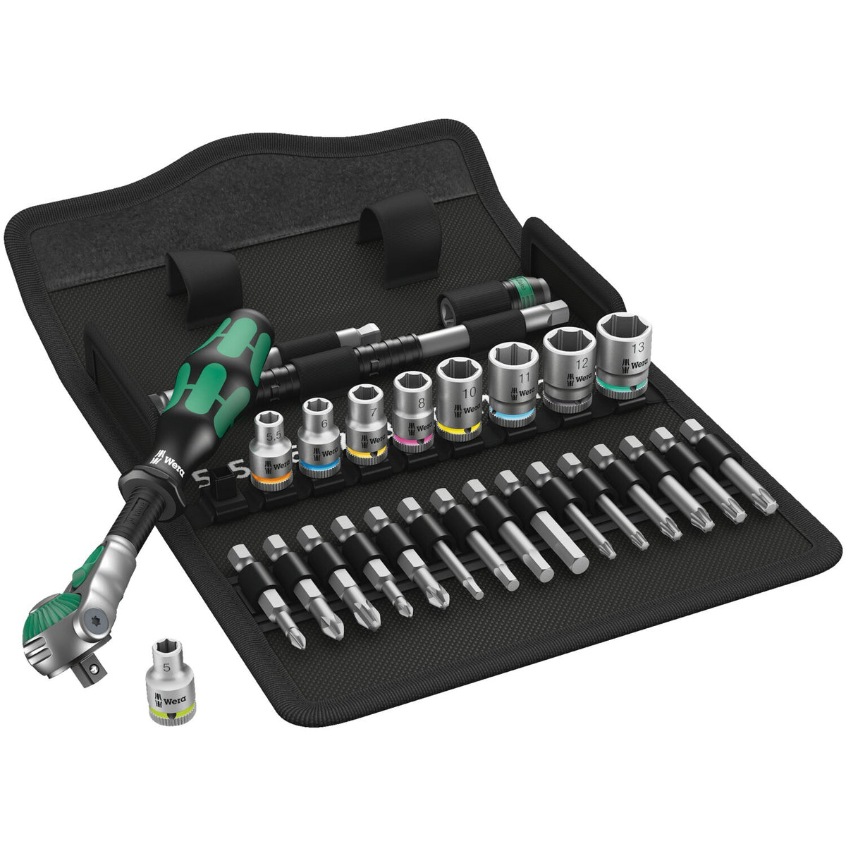 Wera Zyklop ratchet kit 28 pcs. 1/4" drive Metric sizes