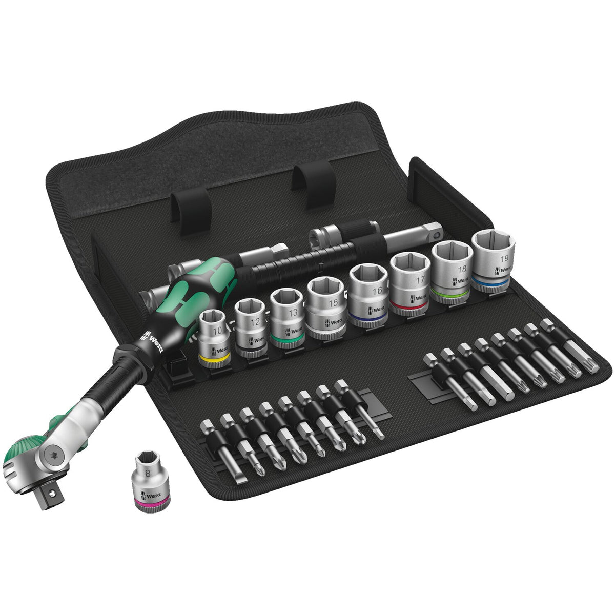 Wera Zyklop ratchet kit 29 pcs. 3/8" drive Metric sizes