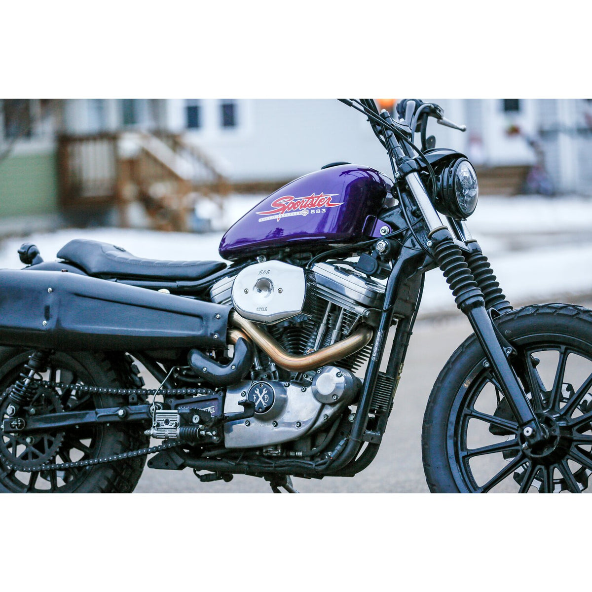 S&S Stealth Tribute air cleaner cover. Chrome