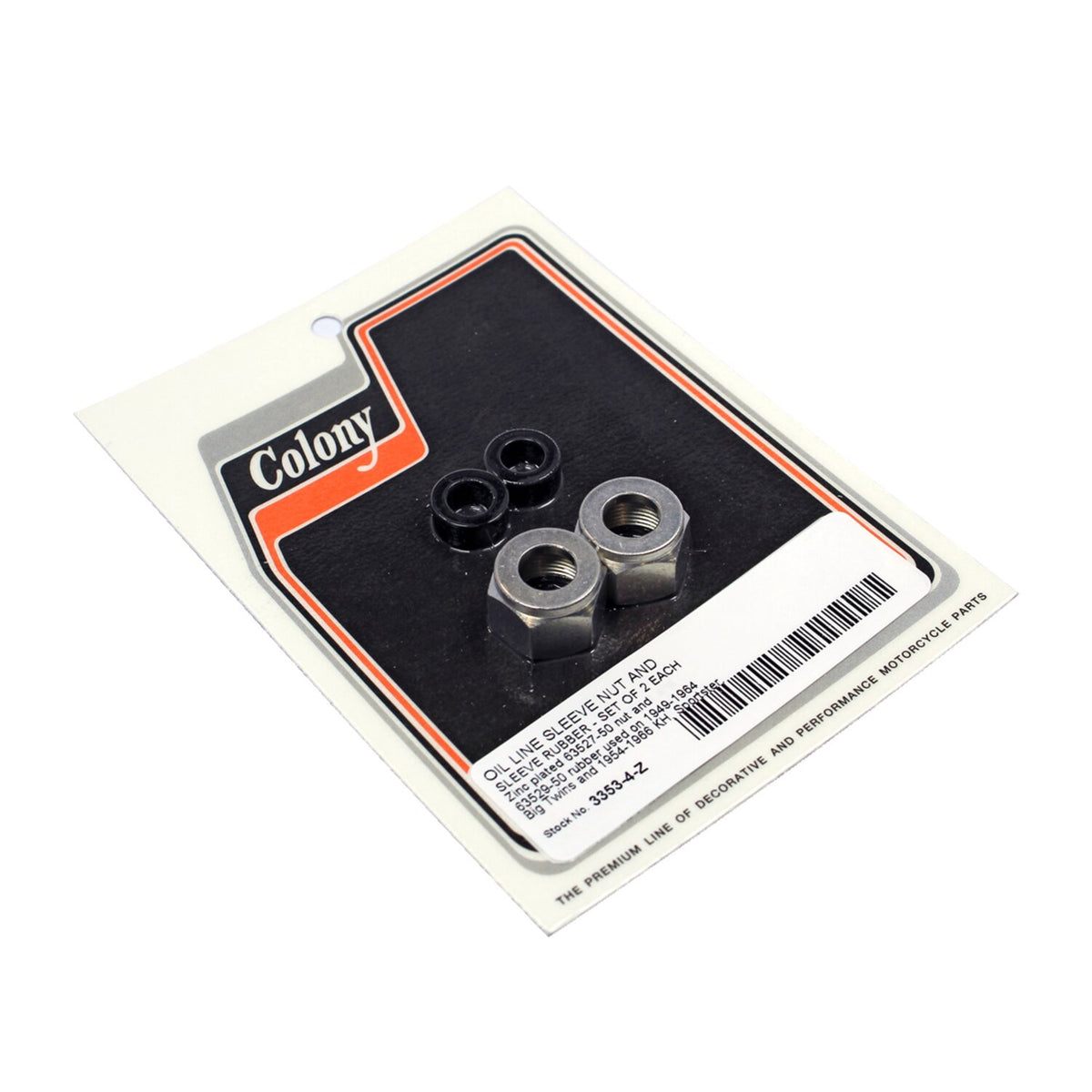 Colony, oil line sleeve and nut kit