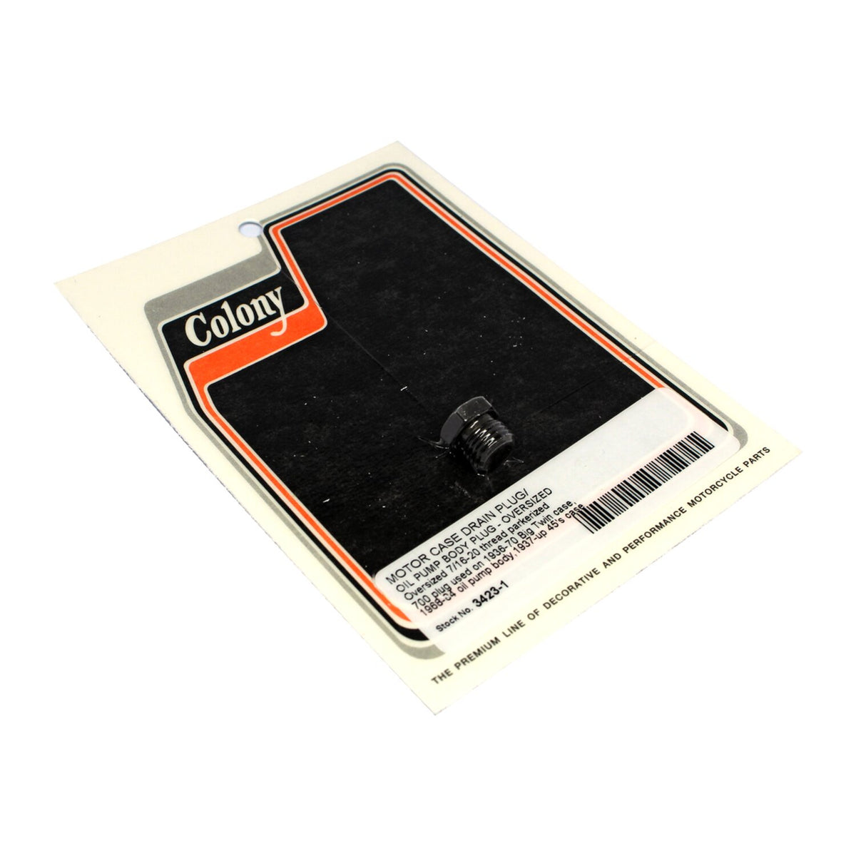 Colony, oversize drain plug. Black