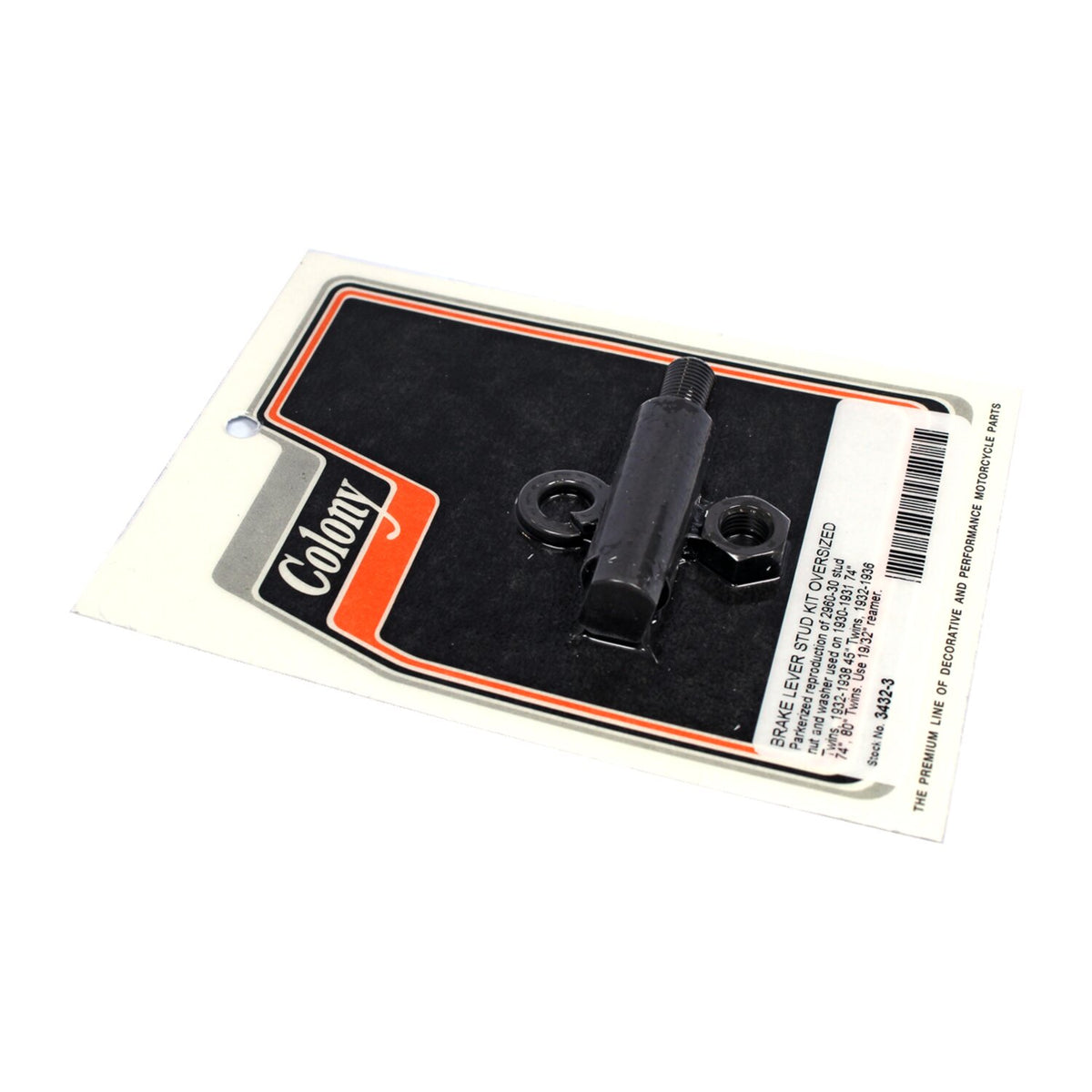 Colony, brake lever stud install kit. Oversized stud
