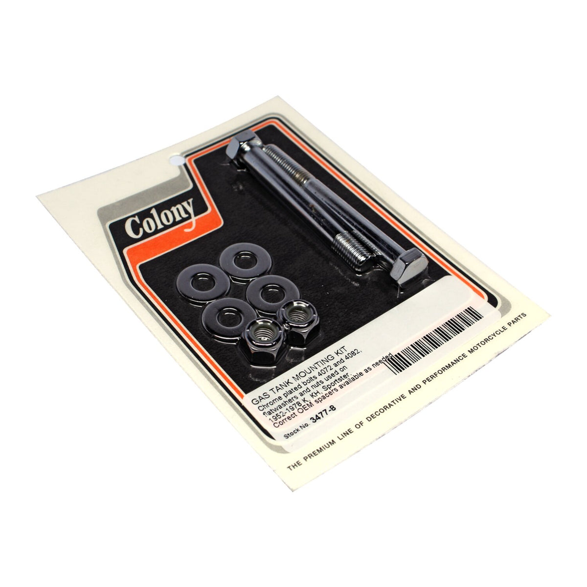 Colony, gas tank mount kit chrome