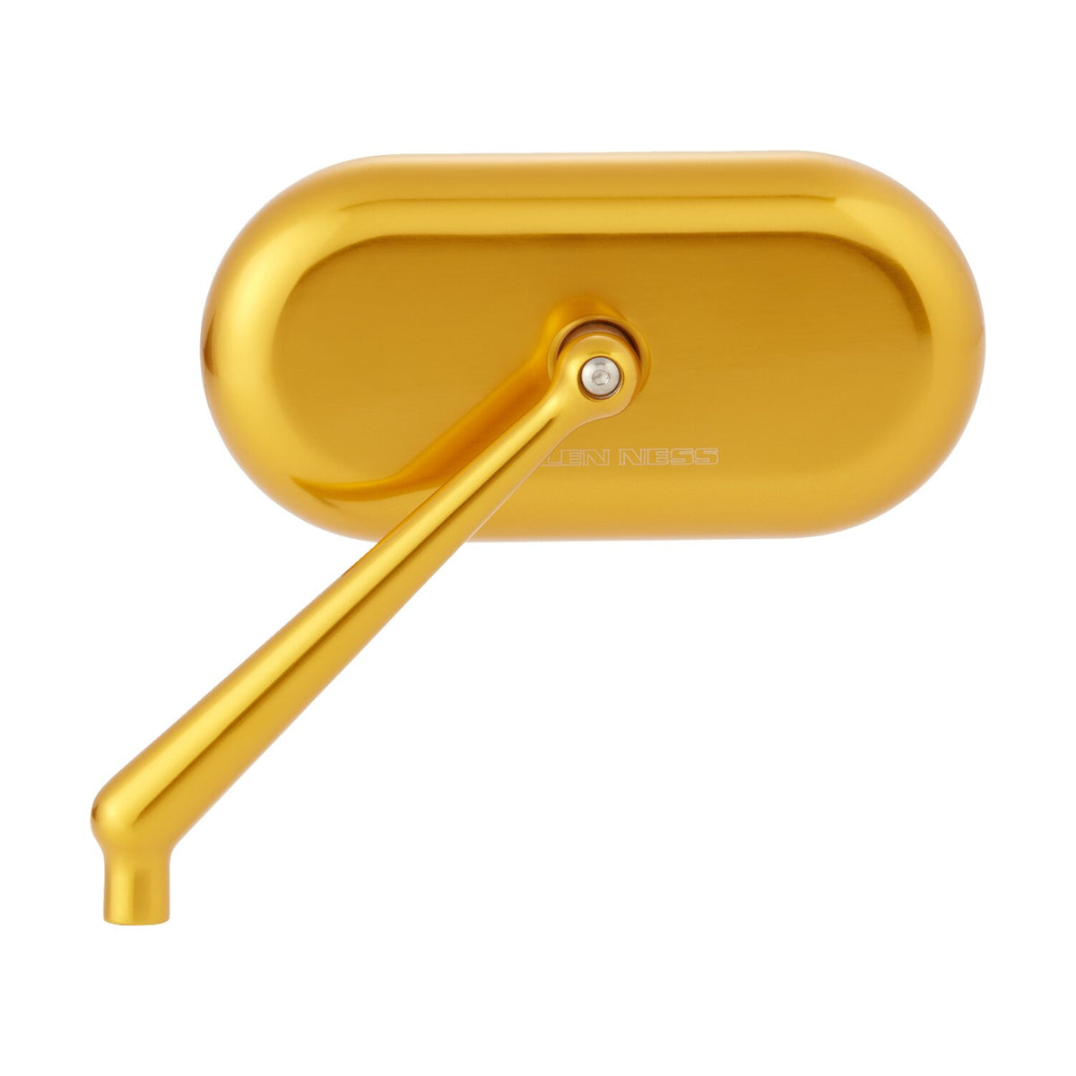 Arlen Ness, Oval forged mirror. Left, gold