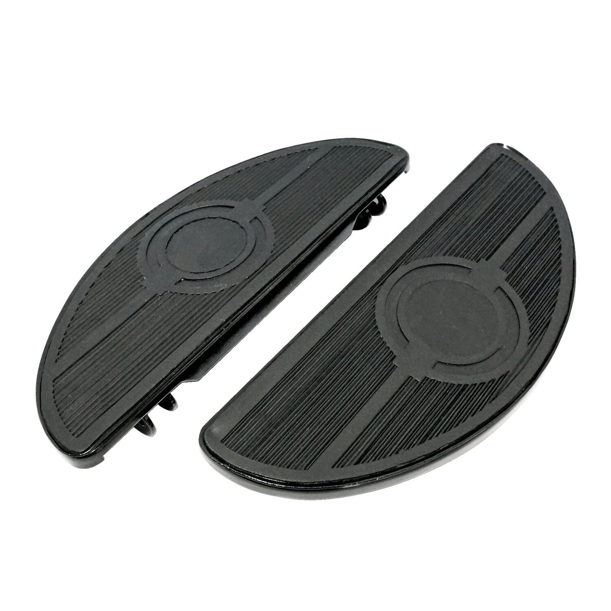 Oval early style floorboards. solid. Black