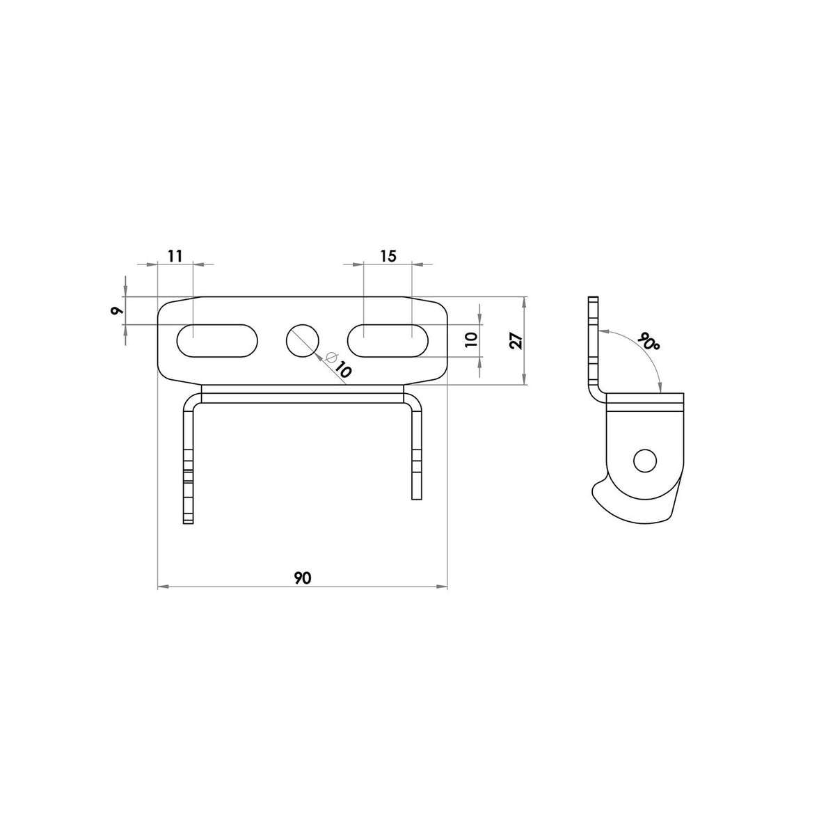 Zieger, under fender license plate bracket kit. Pro7