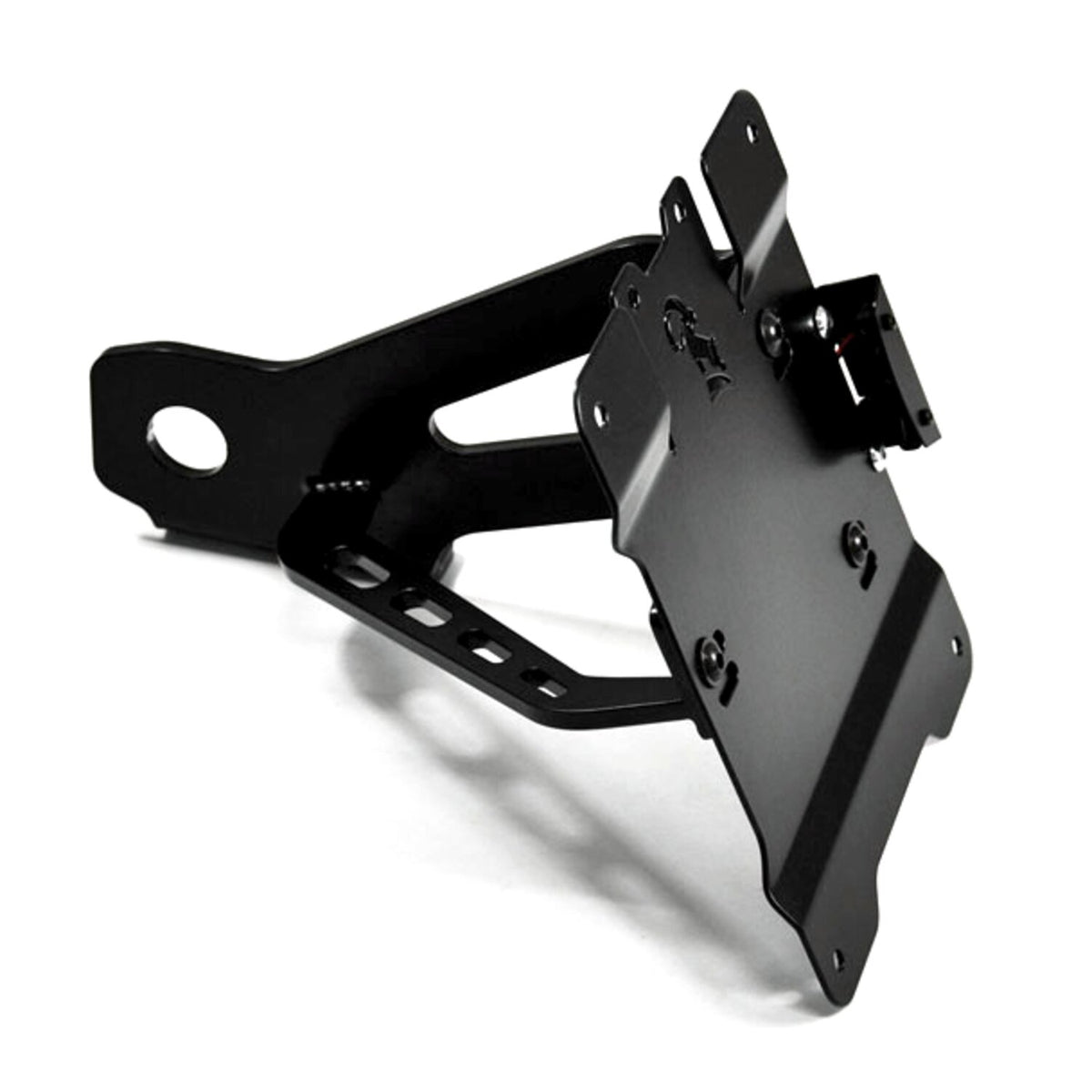 Zieger, side mount license plate bracket kit. Black