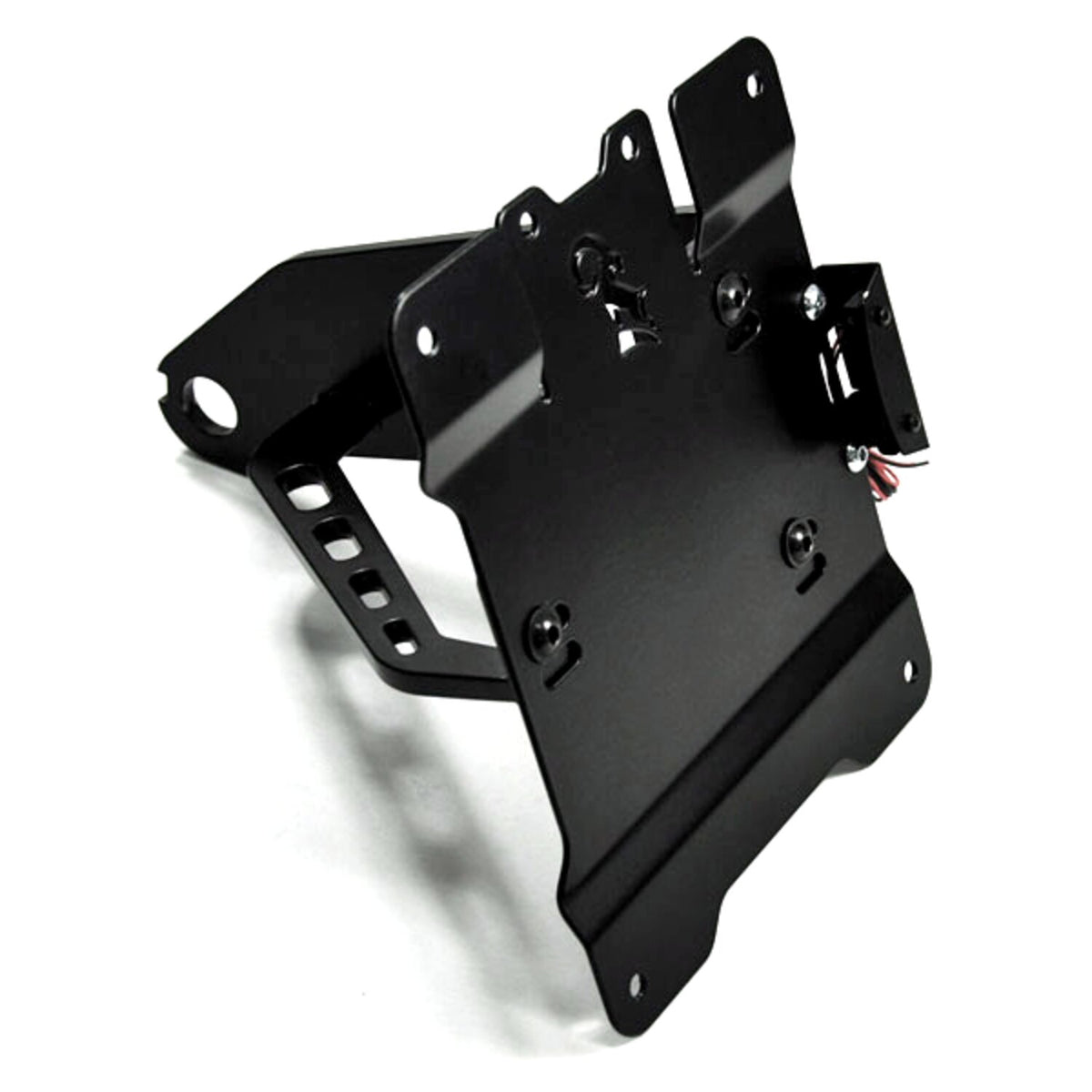 Zieger, side mount license plate bracket kit. Black