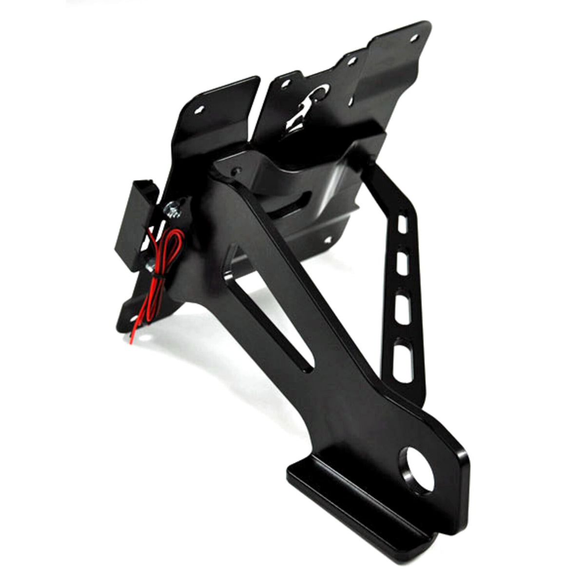 Zieger, side mount license plate bracket kit. Black