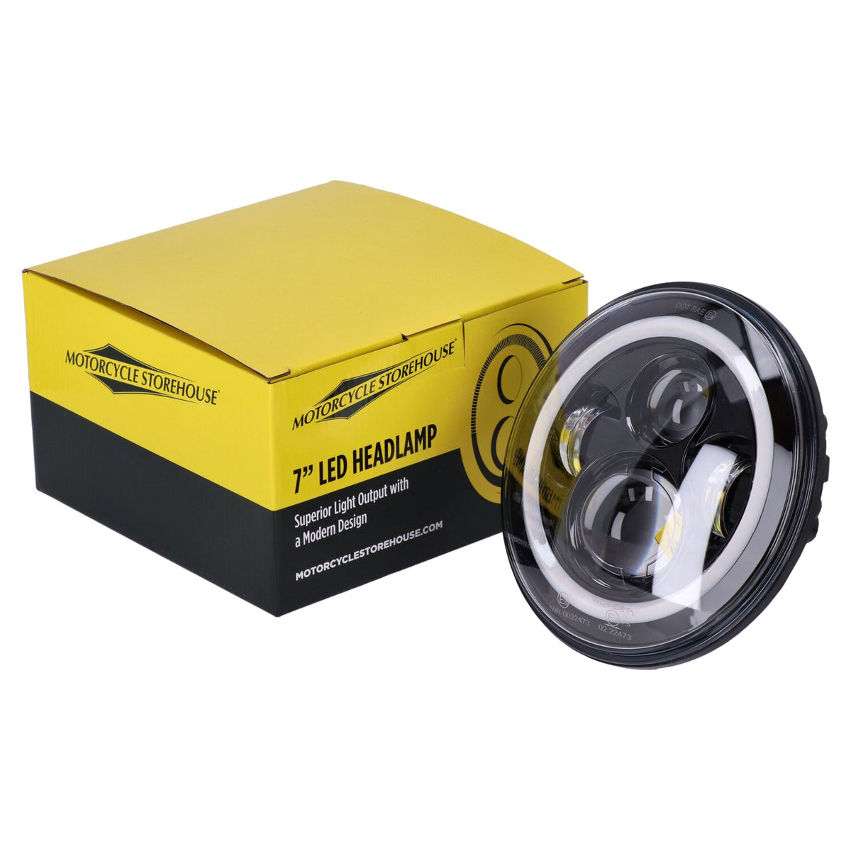 Bright, 7" LED headlamp. Black